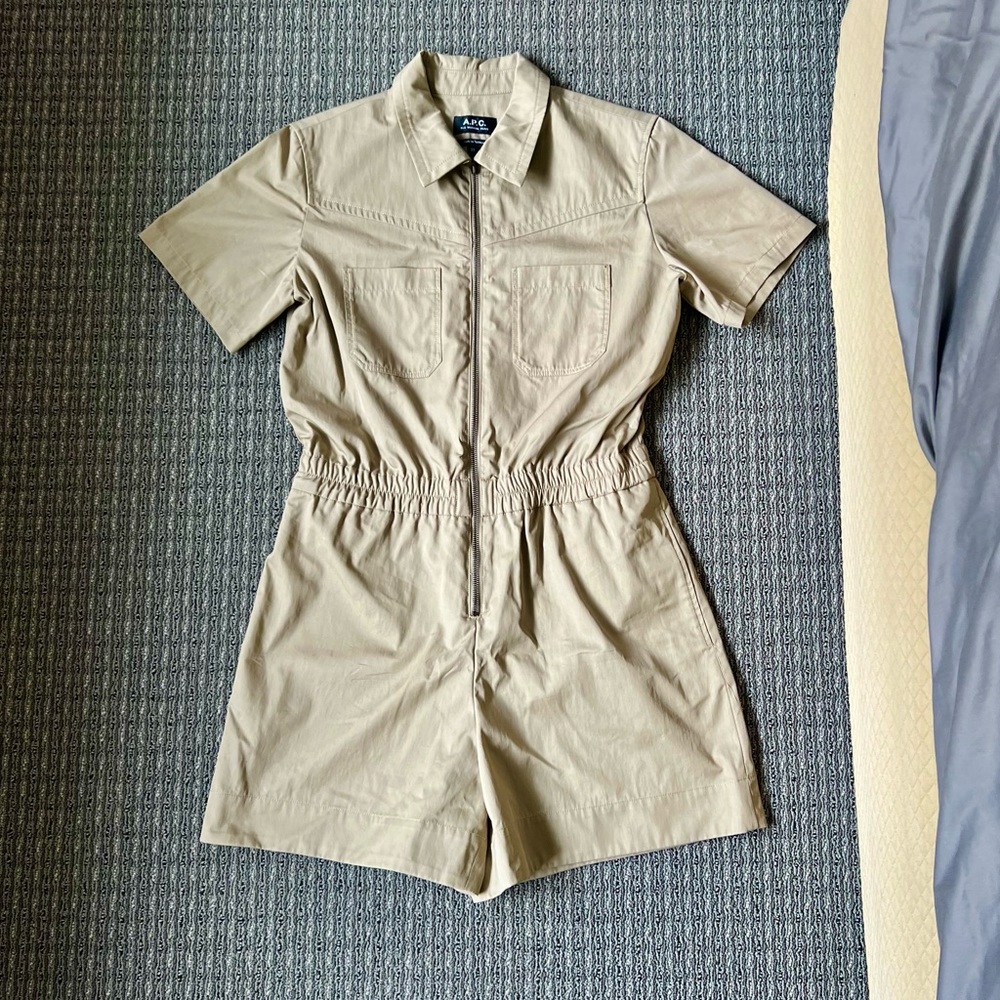 A.P.C. Harriman Jumpsuit in Beige